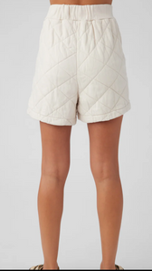 Sol Angeles Quilted Midi Short in Ecru