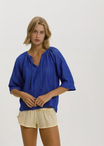 Cali Dreaming Roxboro Top in True Blue Stripe - FINAL SALE