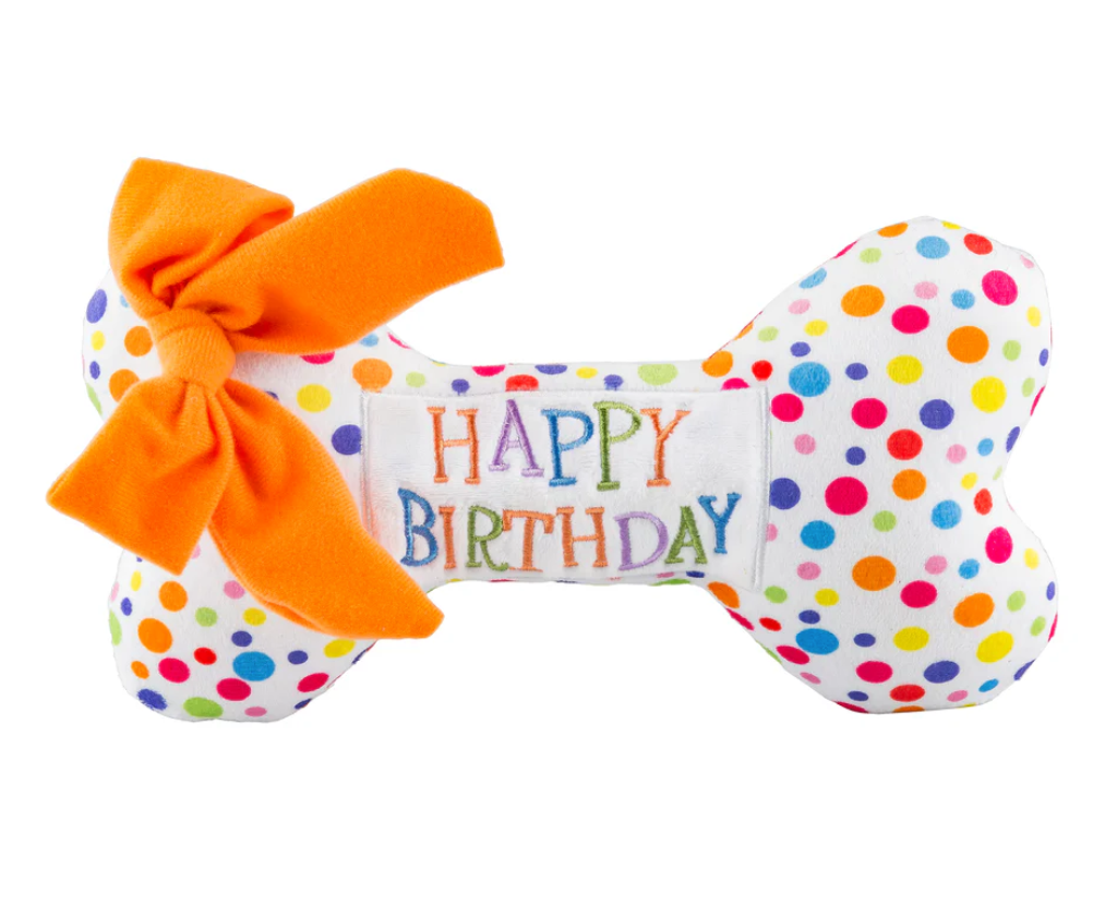 Haute Diggity Dog - Happy Birthday Bones Squeaker Dog Toy - XL