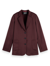 Load image into Gallery viewer, Scotch and Soda Satin Blazer in Dark Bordeaux - FINAL SALE