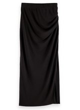 Load image into Gallery viewer, Scotch and Soda Draped Jersey Skirt in Black - FINAL SALE