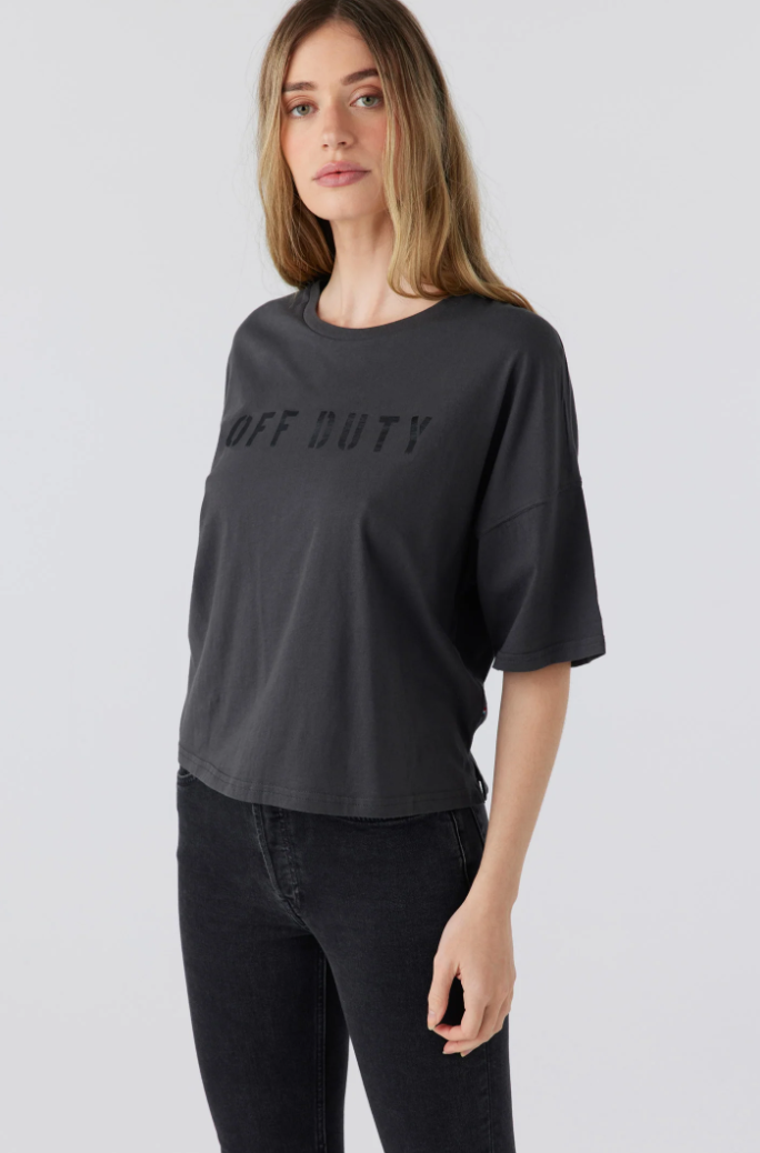 Sol Angeles Off Duty Leighton Tee in Vintage Black