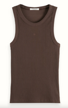 Load image into Gallery viewer, Scotch and Soda Racer Rib Tank in Coffee