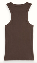 Load image into Gallery viewer, Scotch and Soda Racer Rib Tank in Coffee