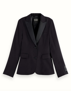 Scotch and Soda Tuxedo Blazer in Black