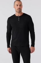Load image into Gallery viewer, Sol Angeles Men&#39;s Elm Henley in Black