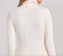 Load image into Gallery viewer, Stateside 2x1 Fine Rib Embroidered Ski Turtleneck in Cream -  FINAL SALE