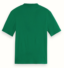 Load image into Gallery viewer, Scotch and Soda Mock Neck Rib T-Shirt in Bright Green