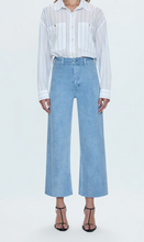 Load image into Gallery viewer, Pistola Penny Crop High Rise Wide Leg - Frost Blue