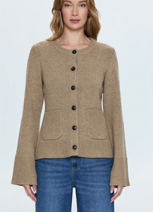 Pistola Dani Cinched Waist Cardigan - Toasted Wheat