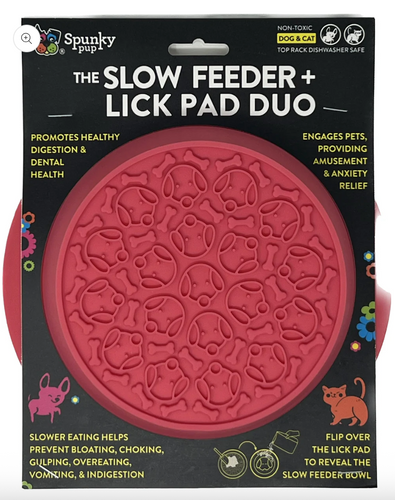 Spunky Pop Lick Pad + Slow Feeder DUO, Bowl