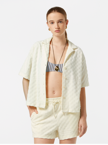 Scotch and Soda Towelling SS Shirt in Soft Ice - FINAL SALE