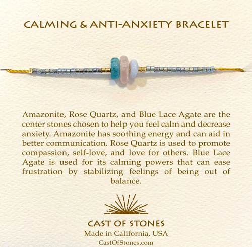 Cast of Stones Calming & Anti-Anxiety Gemstone Bracelet
