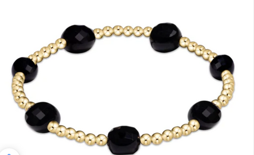enewton Admire Gold 3mm Bead Bracelet - Faceted Onyx