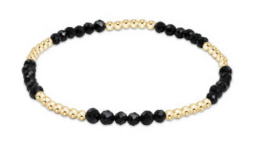 enewton Blissful Pattern 2.5mm Bead Bracelet - Faceted Onyx