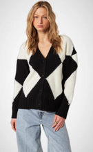 Load image into Gallery viewer, John + Jenn Jules Sweater in Caviar Argyle - FINAL SALE