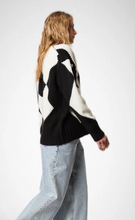 Load image into Gallery viewer, John + Jenn Jules Sweater in Caviar Argyle - FINAL SALE