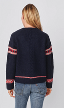Load image into Gallery viewer, Sundry Jacquard &amp; Cable Pullover Sweater in Deep Navy