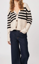 Load image into Gallery viewer, John + Jenn Stanley Sweater in Nougat Stripe