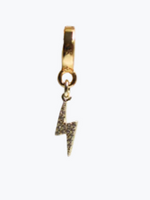 Load image into Gallery viewer, Goldfine Mini Lightning Bolt Lock Charm
