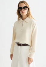 Load image into Gallery viewer, Scotch and Soda Zip Through Tencel Sweatshirt in Eggnog
