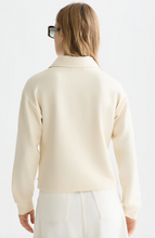 Load image into Gallery viewer, Scotch and Soda Zip Through Tencel Sweatshirt in Eggnog