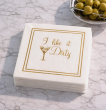 Load image into Gallery viewer, Maven Home Linen-Feel Cocktail Napkins, I like It Dirty