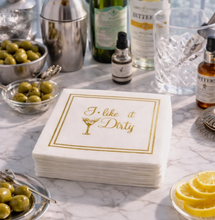 Load image into Gallery viewer, Maven Home Linen-Feel Cocktail Napkins, I like It Dirty