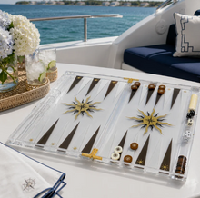 Load image into Gallery viewer, Maven Home Acrylic Backgammon Set, Compass