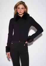 Load image into Gallery viewer, John + Jenn Clementine Sweater in Rich Caviar
