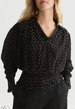 Load image into Gallery viewer, Scotch and Soda Fil Coupe Smocked Top in Meteorite