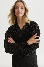 Load image into Gallery viewer, Scotch and Soda Fil Coupe Smocked Top in Meteorite