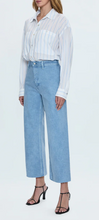 Load image into Gallery viewer, Pistola Penny Crop High Rise Wide Leg - Frost Blue