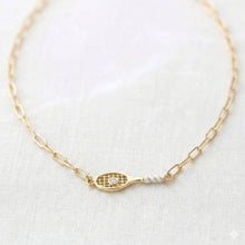 Load image into Gallery viewer, Kris Nations Tennis Racket Necklace - 18k Gold Vermeil