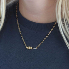 Load image into Gallery viewer, Kris Nations Tennis Racket Necklace - 18k Gold Vermeil