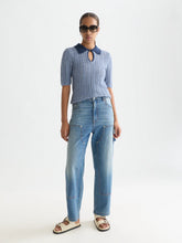 Load image into Gallery viewer, Scotch and Soda Pointelle Collared Knitted Tee in Infinity Melange -  FINAL SALE
