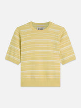 Load image into Gallery viewer, Scotch and Soda Textured Stripe Knitted Tee in Parsnip Stripe