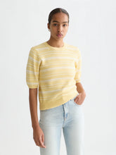 Load image into Gallery viewer, Scotch and Soda Textured Stripe Knitted Tee in Parsnip Stripe