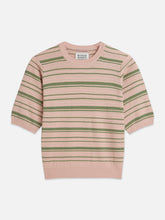 Load image into Gallery viewer, Scotch and Soda Textured Stripe Knitted Tee in Rose Dust Stripe