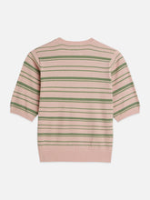 Load image into Gallery viewer, Scotch and Soda Textured Stripe Knitted Tee in Rose Dust Stripe