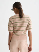 Load image into Gallery viewer, Scotch and Soda Textured Stripe Knitted Tee in Rose Dust Stripe