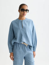 Load image into Gallery viewer, Scotch and Soda Denim Bib Shirt in Blue Moon