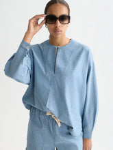 Load image into Gallery viewer, Scotch and Soda Denim Bib Shirt in Blue Moon