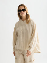 Load image into Gallery viewer, Scotch and Soda Cotton Linen Bib Shirt in Fog Stripe