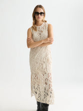 Load image into Gallery viewer, Scotch and Soda Flame Embroidery Midi Dress in Fog