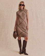 Load image into Gallery viewer, Splendid Scout Mock Neck Mini Dress in Taupe Grey Bandana