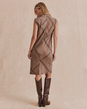Load image into Gallery viewer, Splendid Scout Mock Neck Mini Dress in Taupe Grey Bandana