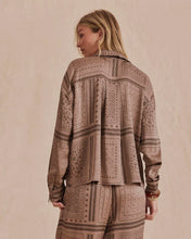 Load image into Gallery viewer, Splendid Clara Button-Down Shirt in Taupe Grey Bandana