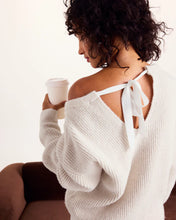 Load image into Gallery viewer, Splendid Stassi Satin Tie Sweater in Pale Oak