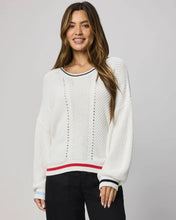 Load image into Gallery viewer, Splendid Vienna Tipped Sweater in White Multi